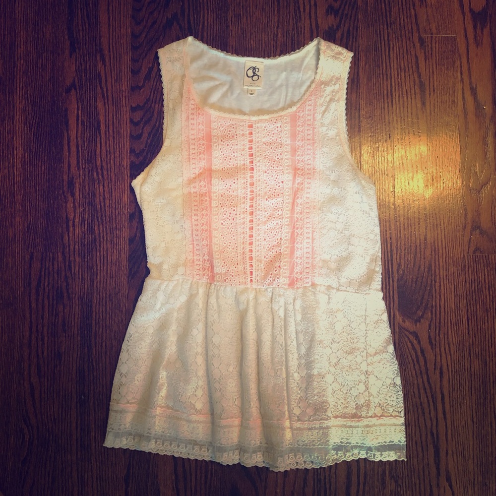 One September Sleeveless lace top